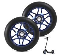 mizikuu Lot de 2 Roues de Rechange pour Trottinette Stunt, 110 * 24 mm 88A Roues de Trottinette Avec Roulements ABEC-9 en PU Alliage D'aluminium pour Trottinette Freestyle Classique Pro Stunt