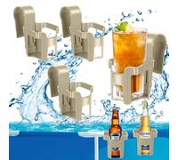mizikuu Lot de 4 porte-gobelets pour bord de piscine, porte-gobelets à eau, porte-gobelets, accessoires de piscine, pour piscine, fête, parc aquatique, plage, fête à thème