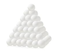 Mizikuu Lot de 50 balles de tennis de table blanches en plastique pour entraînement de ping-pong décorations sport