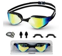 mizikuu Lunettes de Natation, Lunette Piscine Adulte Swimming Goggles Confortables Réglage Protection UV Anti-Buée pour Hommes Femmes Plein Air, Piscine, Plongée, Surf