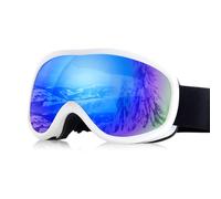 mizikuu Lunettes de ski unisexes - Protection UV - Anti-buée - Compatible avec les casques - Champ de vision large - Fumé