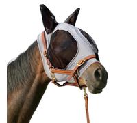mizikuu Masque Anti-Mouches De Cheval, Masque Anti Mouche Cheval avec Cache-Oreilles Protection Efficace Anti-UV Anti-Moustiques Maille Respirante Masque De Protection