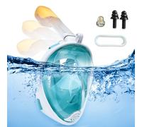 mizikuu Masque de plongée, Masque de Plongée Enfants Intégral Full Face Mask Masque Snorkeling Pliable 180°View Anti-Buée et Anti-Fuite avec Dry Tube Respiratoire