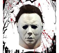 mizikuu Michael Myers Masque, Halloween Masque Horreur en latex Kills Masque Cosplay Costume Accessoire Creepy Horror Mask Adulte pour Halloween, Carnaval, Pâques et Bal Masqué