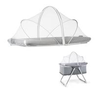 mizikuu Moustiquaire pour Berceaux, Moustiquaire Universelle pour Lit Bébé 55x100cm Tissu à Mailles Fines Protection Contre Les Insectes Lit Parapluie Bébé avec Fermeture Éclair, Blanc