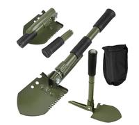 mizikuu Pelle Pliante, Pelle Pliante Multifonctionnelle en Acier Au Carbone Robuste Facile à Porter Pelle De Jardin Pelle à Plantes Pelle Amovible pour Survie, Jardin, Camping, Plein Air, Vert