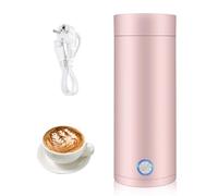 mizikuu Petite bouilloire portable, 3 en 1 - Bouilloire électrique de voyage en acier inoxydable 304 - 5 minutes - Bouilloire de voyage rapide pour café et thé - Rose