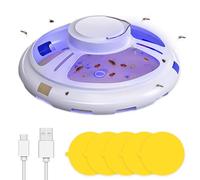 mizikuu Piège à Puces, Piège à Puces pour Appartement Piège à Lumière Anti-Puces à LED 4 Modes Lutte Antiparasitaire Intérieure Et Extérieure Non Toxique sans Odeur Lampe de Piégeage Anti-Puces