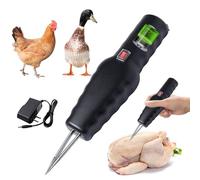 mizikuu Plumeuse de Poulet électrique, Plucker de Poulet électrique étanche Rapide Portable Rechargeable pour Volailles, Machine à Plumage pour Volailles, Canard, Poulet, Oie, Noir