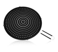 mizikuu Protection Anti-éclaboussures en Silicone, 32 cm Couvercle Anti Eclaboussure Universelle Couvercle Anti Projection résistant à la Chaleur Pare-éClaboussures Noir