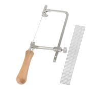 mizikuu Scie à Chantourner, Saw à Bijoux à Cadre en Acier Réglable avec 12 Lames de Scie à Métaux Manuelle Coupe PréCise pour Bois Pierre Jade Plastique Coupe de Métal Outil à Main Multifonction