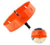 mizikuu Scie Cloche 140mm, Scie cloche HSS M42 Bi-Métal Foret Rond Bimétallique Scie Trèpan Avec Foret De Centrage Pour Bois, Plastique, Plafonds, Métal Fin, Acrylique, Contreplaqué, Cloison Sèche