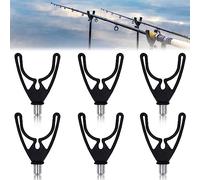 mizikuu Support Canne à Pêche, 6 Pièces Tête de Support pour Canne à Pêche Repose Canne Support de Tige U-Head Filetage M3/8 pour la Pêche de la Carpe