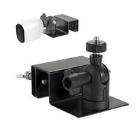 mizikuu Support de Gouttière, Résistant aux Intempéries Support Camera Gouttière Installation sans Perceuse Alliage d'Aluminium Noir Support de Gouttière pour Camér, Solaire