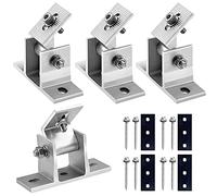 mizikuu Support Panneau Solaire, 4 Pièces Crochets de Toit Support de Fixation Panneaux Solaire en Z Support de Module Photovoltaïque Réglable Indépendant pour Camping Car, Toit et Mur