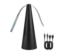 mizikuu USB Ventilateurs Anti-Mouches, Chasse Mouche Table Rechargeable Repousse Mouches avec Lames Réfléchissantes Répulsif à Pales Fly Fan pour Effrayer Les Mouches Répellante Moustique Fan