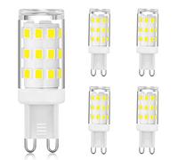 Mizlay Ampoules LED G9 Pas de scintillement 3W équivalent aux ampoules halogènes 20W 28W 33W, Blanc Froid 6000K, Non Gradable, ampoules LED à économie d'énergie G9, IRC> 85, AC 220-240V, paquet de 5