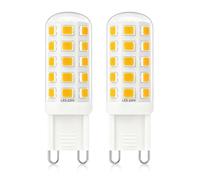 Mizlay Lot de 2 ampoules LED G9 - Classe énergétique B 3 W/580 lm - 25 W 28 W 33 W 40 W - Équivalent aux ampoules halogènes G9 - Intensité non variable - Culot GU9 - Ampoule LED à économie d'énergie