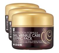 [MIZON] SNAIL WRINKLE CARE SLEEPING PACK (80g) Soin coréen - Masque de Nuit Hydratant - Soin Anti-âge - Bave d'Escargot - Éclat et Régénération Intense - Sans rinçage (Lot de 3)