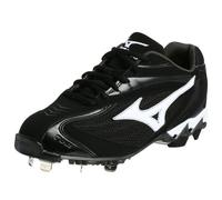 Mizuno 9 Spike Vapor G3 Low Baseball Cleat, Noir/Blanc, 39 EU