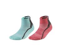 Mizuno Act Train Mid 2p Chaussettes Mixte, Vert/Rouge (Ice Green/High Risk Red), L