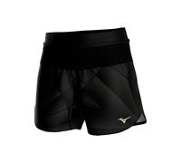 Mizuno Short de running Femme Active Graphic – Multi Pocket 4in – Noir/Or Taille S