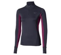 Mizuno - Active Warmalite Half Zip Long Sleeve Top - Sous-vêtement thermique femme Baritone Blue - L