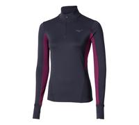 Mizuno Active Warmalite Half Zip Maillot De Course Femmes-Bleu XL