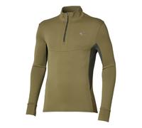 Mizuno Active Warmalite Half Zip Maillot de course Hommes - vert olive, Taille M
