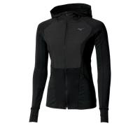 Mizuno - Active Warmalite Hybrid Full Zip Hooded Long Sleeve Top - Sous-vêtement thermique femme Black - XS