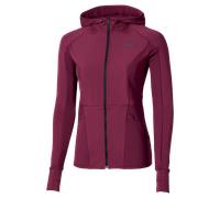 Mizuno - Active Warmalite Hybrid Full Zip Hooded Long Sleeve Top - Sous-vêtement thermique femme Dark purple - XS