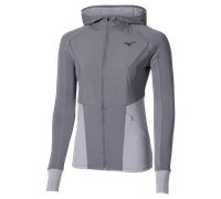 Mizuno - Active Warmalite Hybrid Full Zip Hooded Long Sleeve Top - Veste running femme Quicksilver - L