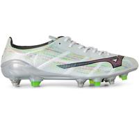 Mizuno Alpha Ii Made In Japan Mix Mens Soft Ground Rugby Boots Wht/Slv Iri/Blk 9 (43) Male