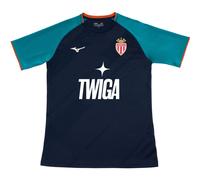 Mizuno AS Monaco T-shirt d'Entraînement 2026/2027 Bleu Marine/Vert XL