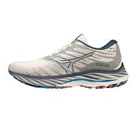 Mizuno Baskets Wave Rider 26 pour Femme, Swhite Silver Ibizablue, 38 EU