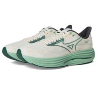 Mizuno Baskets Wave Rider 29 pour Homme, Blanc/Vert bistrot, 42 EU