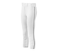 Mizuno Belted Piped Pant Pantalon passepoilé ceinturé pour Femme-Taille XXL-Blanc-Noir
