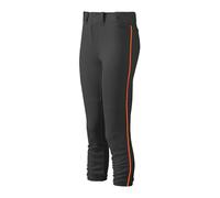 Mizuno Belted Piped Pant Pantalon passepoilé ceinturé pour Femme XS Noir/Orange