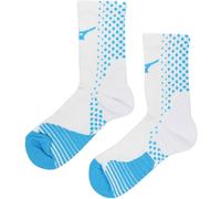 Mizuno Chaussettes de course 35-37 Blanc/Bleu