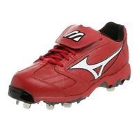 Mizuno Chaussures à crampons 9-Spike Classic Low G4 pour homme, rouge/blanc, 11