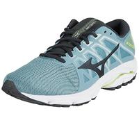 Mizuno Chaussures de Course Wave Equate 6 pour Homme, Néolime en ébène Bleu fumé, 43 EU