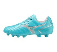 Mizuno Chaussures de Football Monarcida Neo II Select Jr Unisexes pour Enfant, Bleu Curaçao Silver, 33 EU