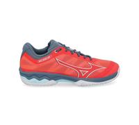 Mizuno Chaussures de Tennis Wave Exceed Light CC Unisexes, Fiery Coral 2 White China Blue, 40.5 EU