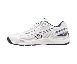 Mizuno Chaussures de Volleyball Cyclone Speed 4 Unisexes, Blanc Blueribbon MP Gold, 44.5 EU