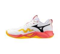 Mizuno Wave Momentun PRO Mid, Chaussures de volley-ball unisexe pour adulte, White Fiery Coral Citrus, 44 EU