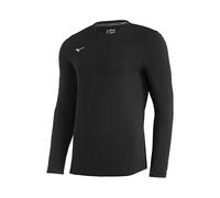 Mizuno Comp Diamant à Manches Longues Crew, Noir, Medium