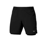 Mizuno Core 2in1 7.5in Short de running Hommes - noir, Taille S