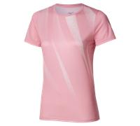 Mizuno - Core Graphic Tee - T-shirt femme Bleached Mauve - XS