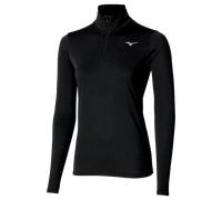 Mizuno - Core Impulse Half Zip Long Sleeve Tee - T-shirt femme Black - M