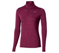 Mizuno - Core Impulse Half Zip Long Sleeve Tee - T-shirt femme Dark purple - XL
